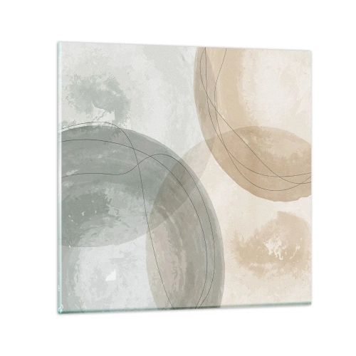 Glastavla - Bild på glas - Världars samspel - 40x40 cm