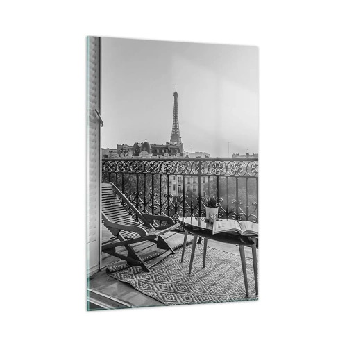 Glastavla - Bild på glas - En eftermiddag i Paris - 50x70 cm