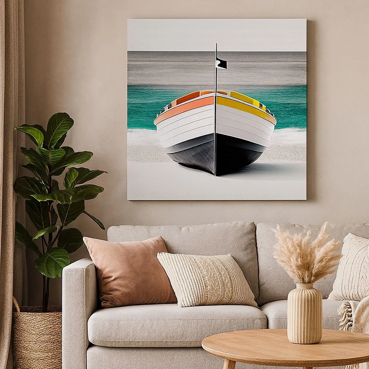 Canvastavla - Bild på duk - På sin plats - 30x30 cm