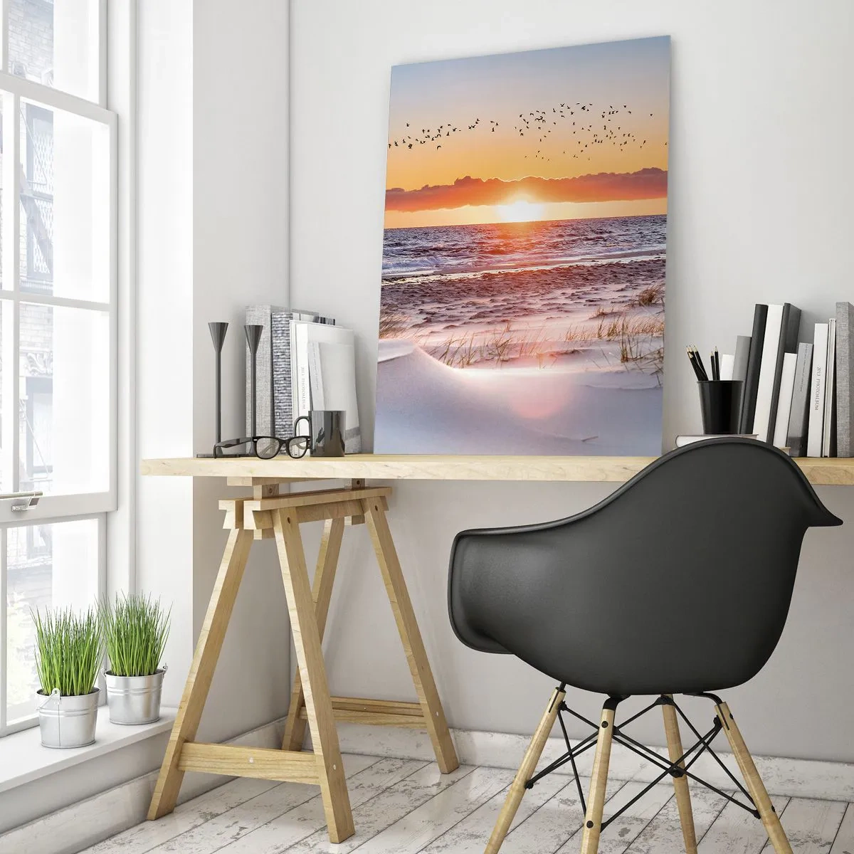 Glastavla - Bild på glas - Horisontellt landskap - 50x70 cm