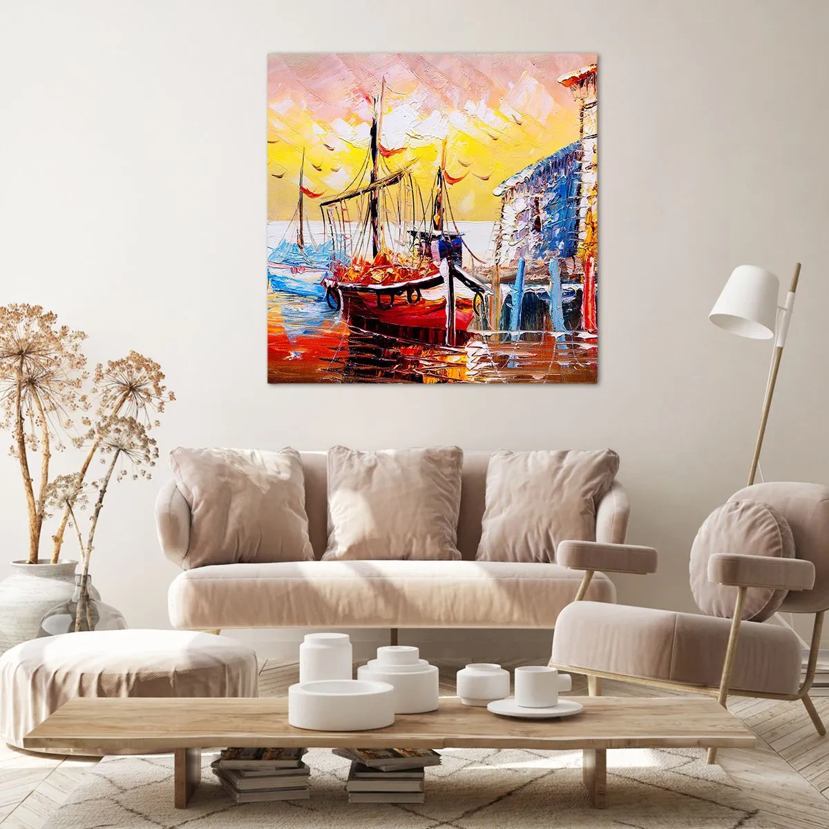 Canvastavla - Bild på duk - Lycklig återresa - 60x60 cm