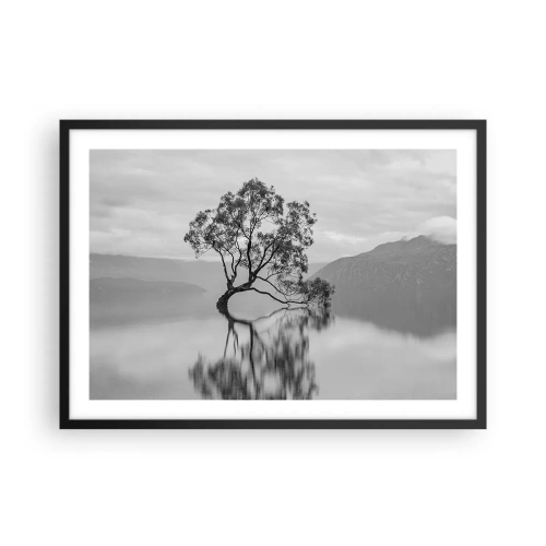 Affisch i svart ram - Det finns ett land - 70x50 cm