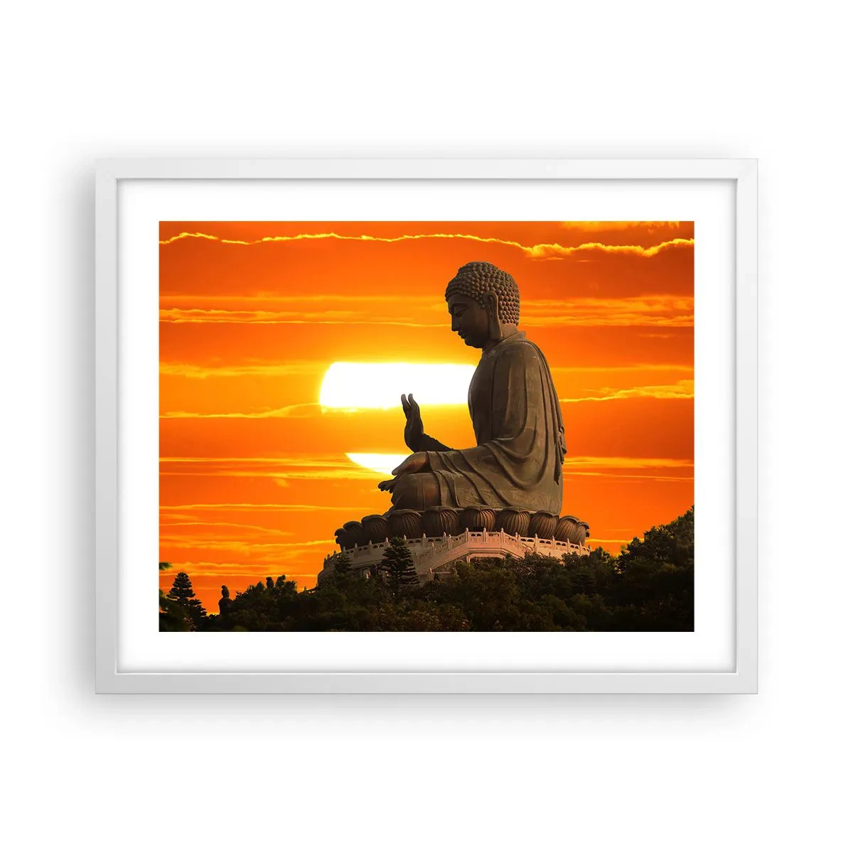 Affisch i vit ram - Utan rädsla för världen - 50x40 cm