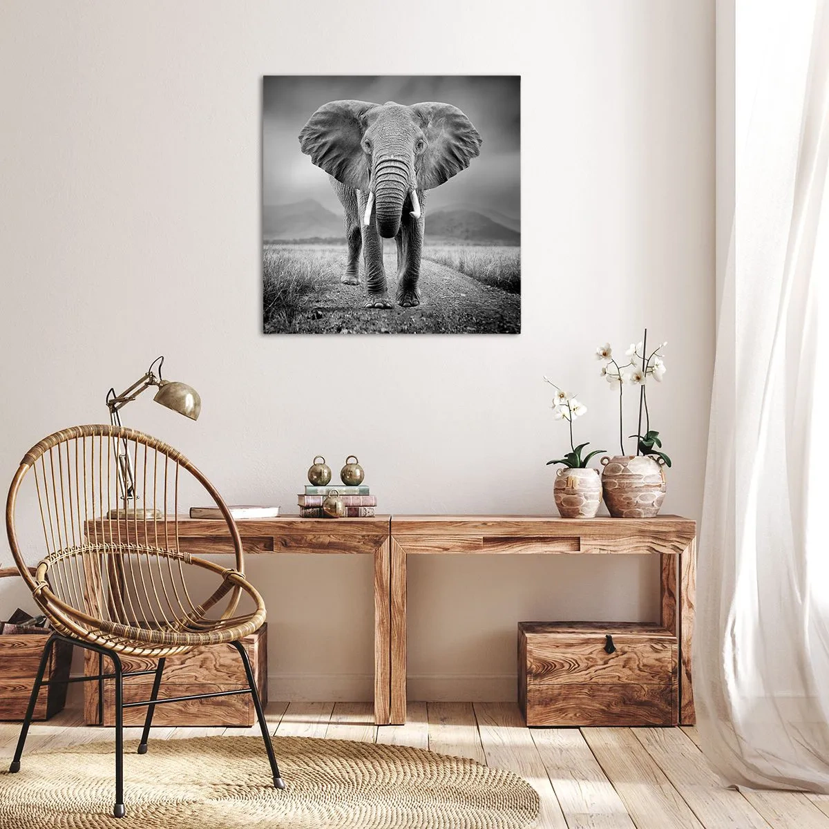 Canvastavla - Bild på duk - Värden hälsar välkommen - 60x60 cm