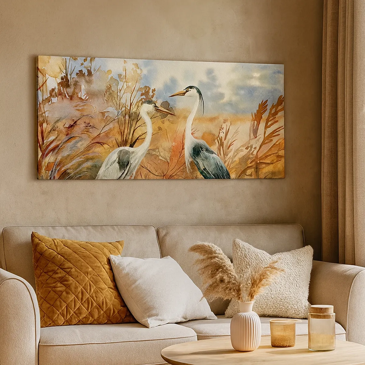 Canvastavla - Bild på duk - Vart ska vi på hösten? - 30x30 cm