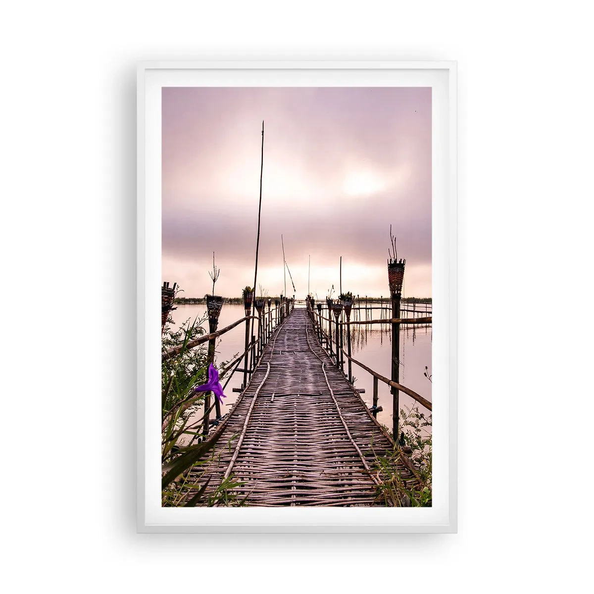 Affisch i vit ram - Asiens lugn och tystnad - 61x91 cm