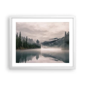 Affisch i vit ram - I förundran, i dimman - 50x40 cm