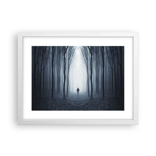 Affisch i vit ram - Och allt är enkelt och klart - 40x30 cm