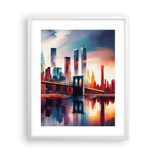 Affisch i vit ram - Fenomenala New York - 40x50 cm