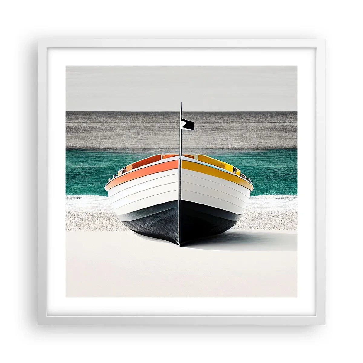 Affisch i vit ram - På sin plats - 50x50 cm