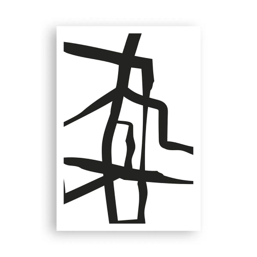Affisch - Svartvit konstruktion - 70x100 cm