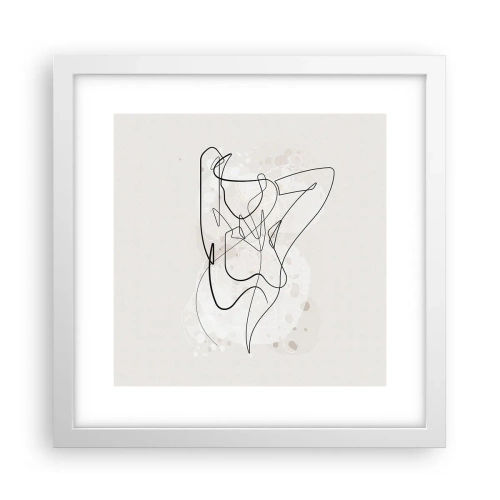 Affisch i vit ram - Konsten att förföra - 30x30 cm