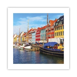 Affisch - Glad kaj - 40x40 cm