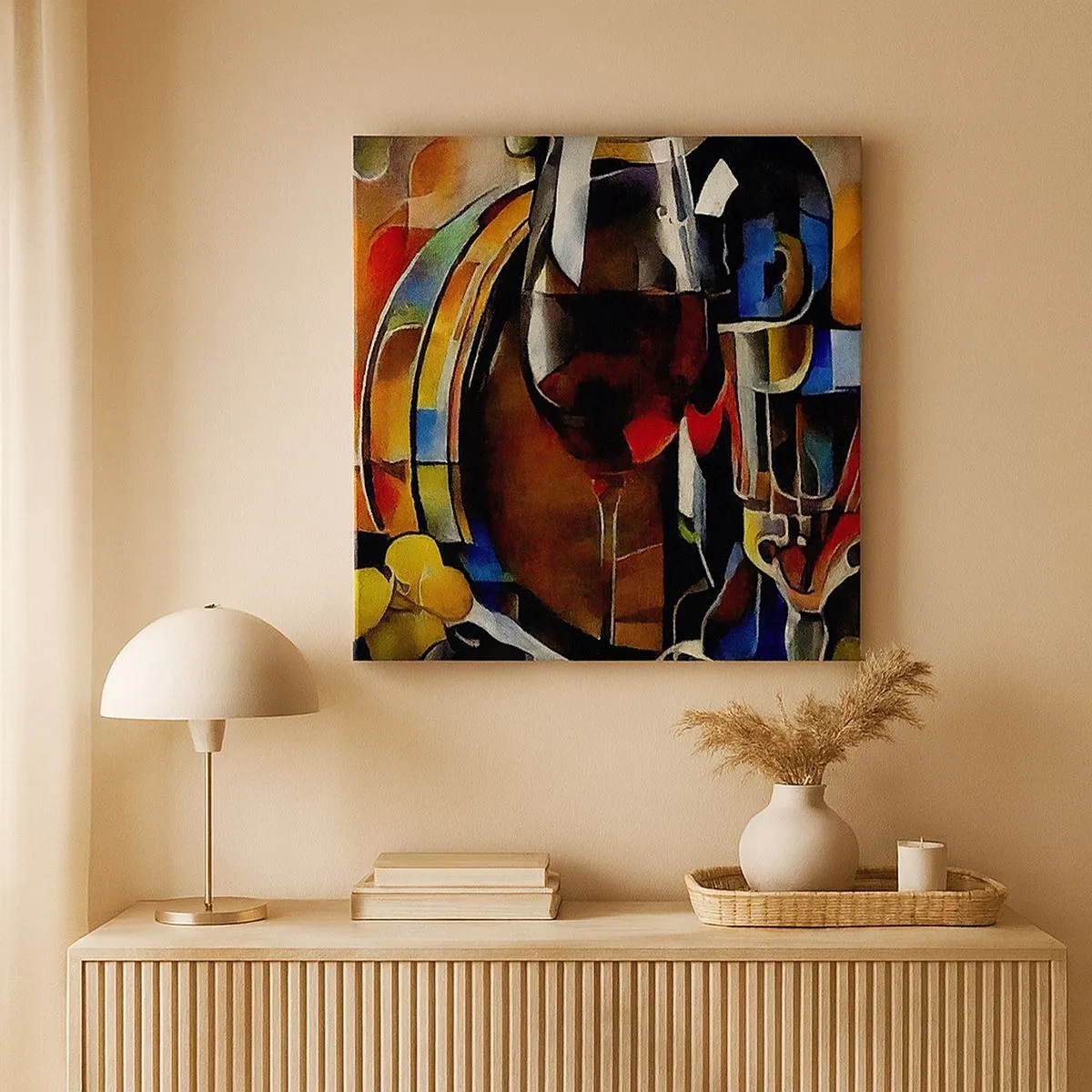 Canvastavla - Bild på duk - Så blir världen färgglad - 30x30 cm