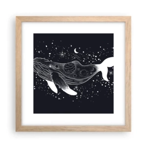 Affisch i ram av ljusek - I universumets hav - 30x30 cm