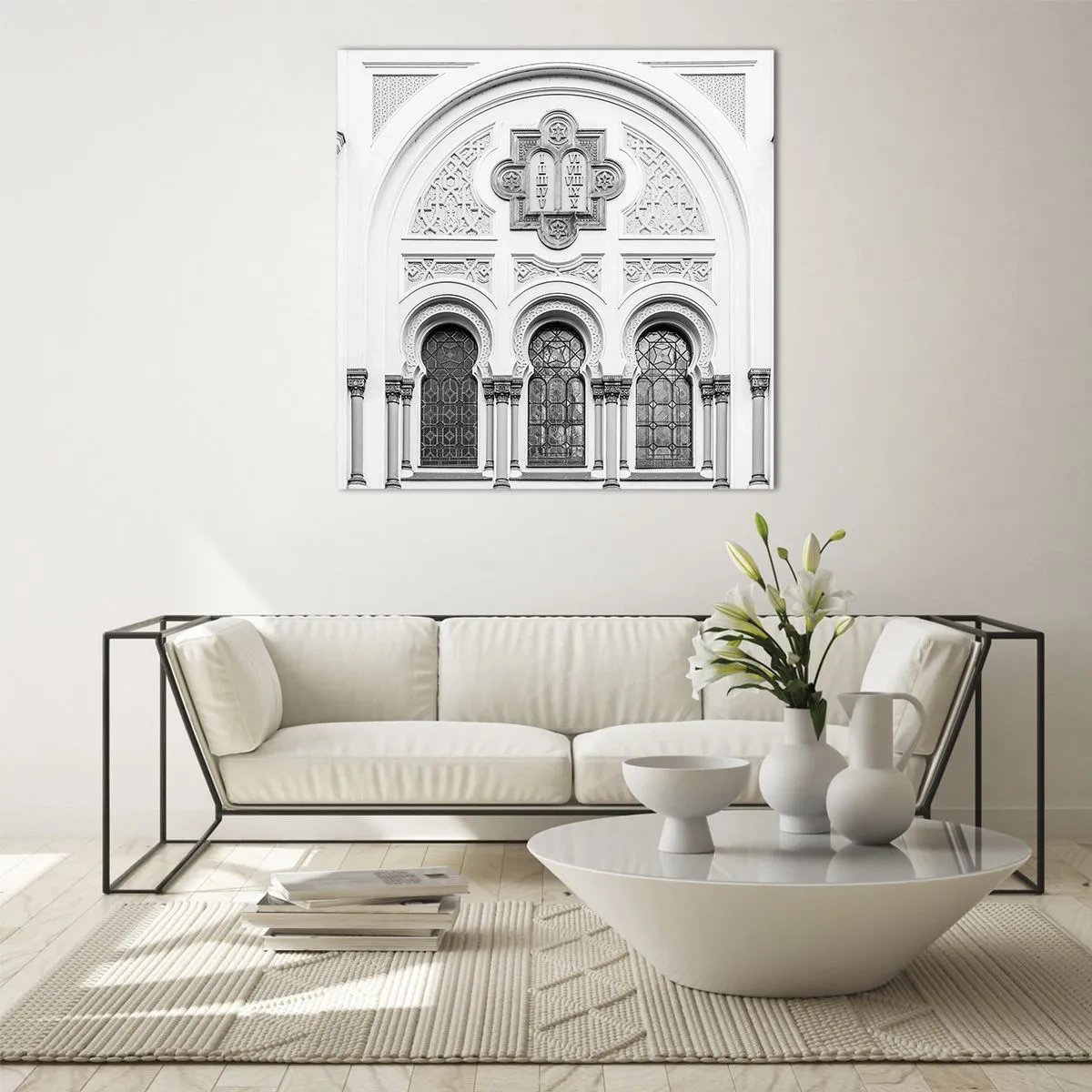 Glastavla - Bild på glas - På gränsen mellan kulturer - 30x30 cm