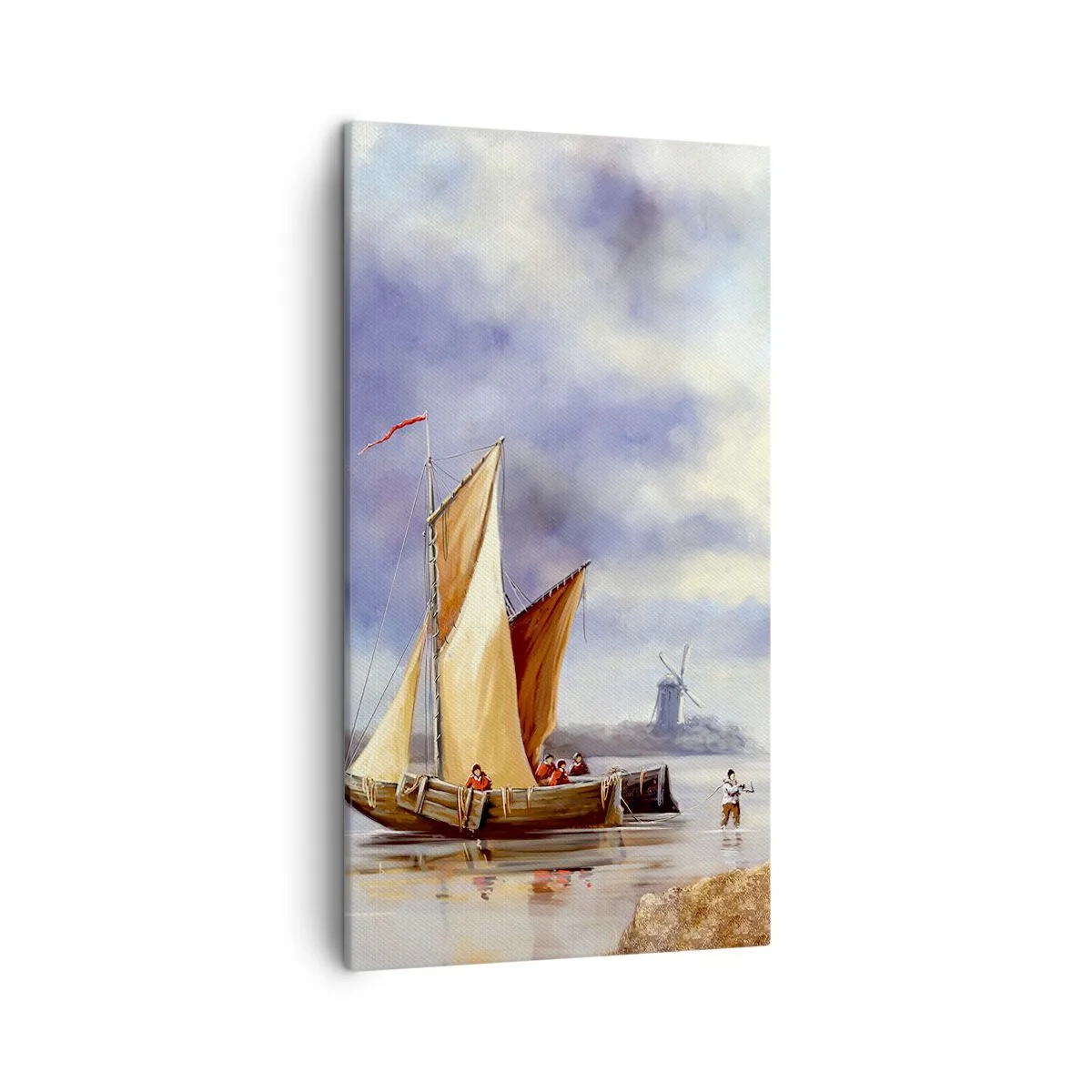 Canvastavla - Bild på duk - Seglarnas hemkomst - 45x80 cm