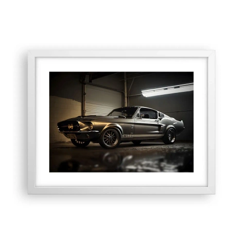 Affisch i vit ram - Tillbaka till det förflutna - 40x30 cm