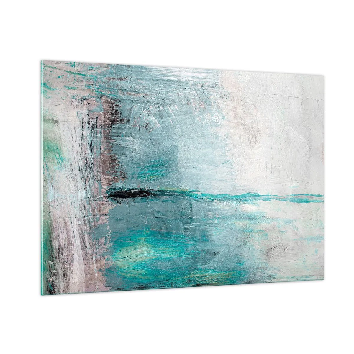 Glastavla - Bild på glas - Horisontellt i blått - 100x70 cm