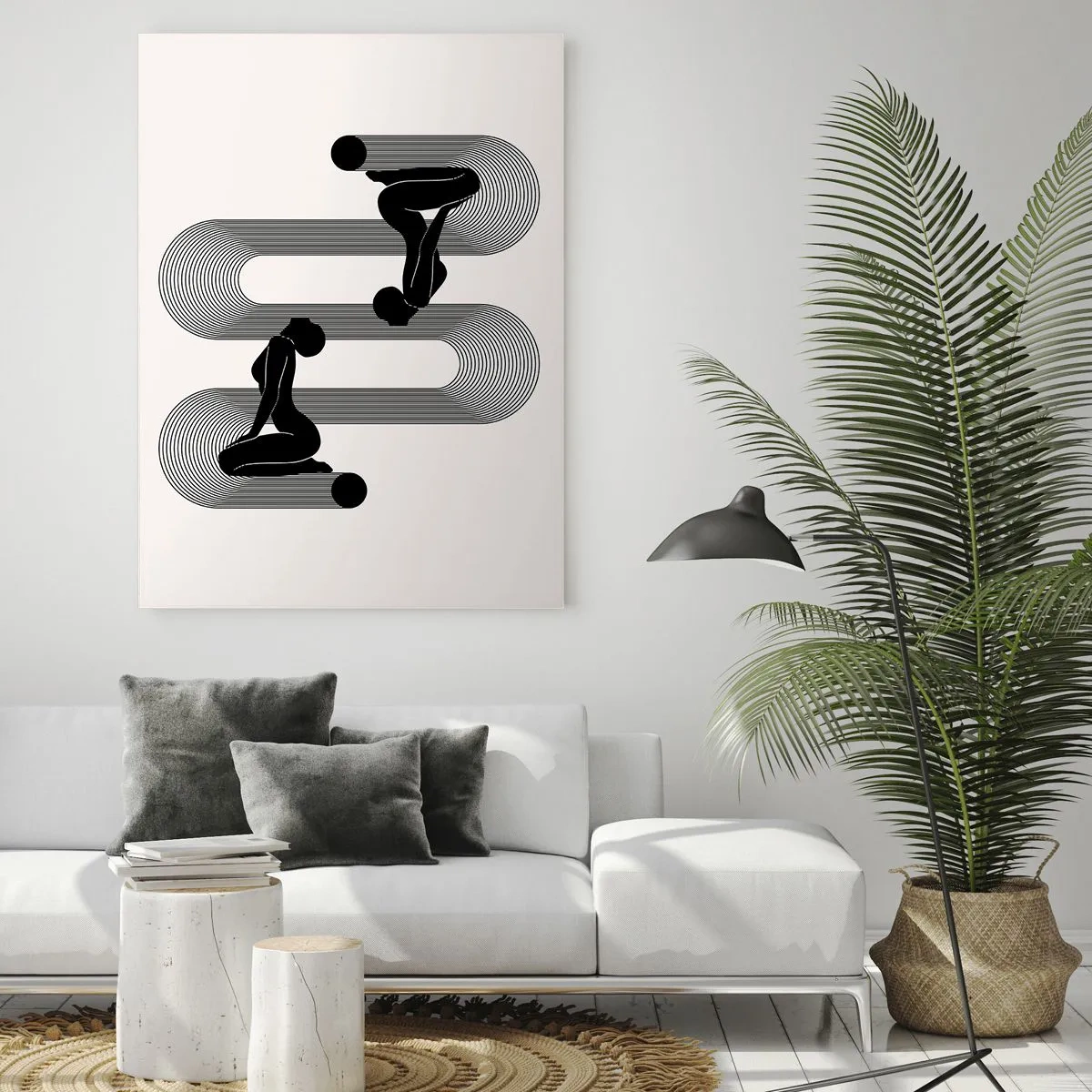 Glastavla - Bild på glas - Sensuell symmetri - 70x100 cm