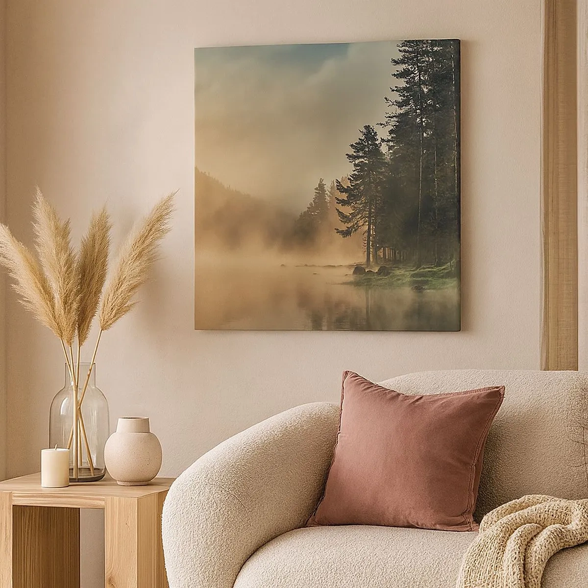 Canvastavla - Bild på duk - Dagen föds - 30x30 cm