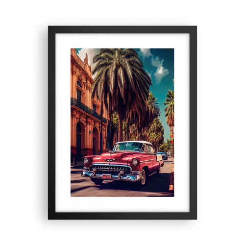 Affisch i svart ram - Fortfarande i Havanna - 30x40 cm