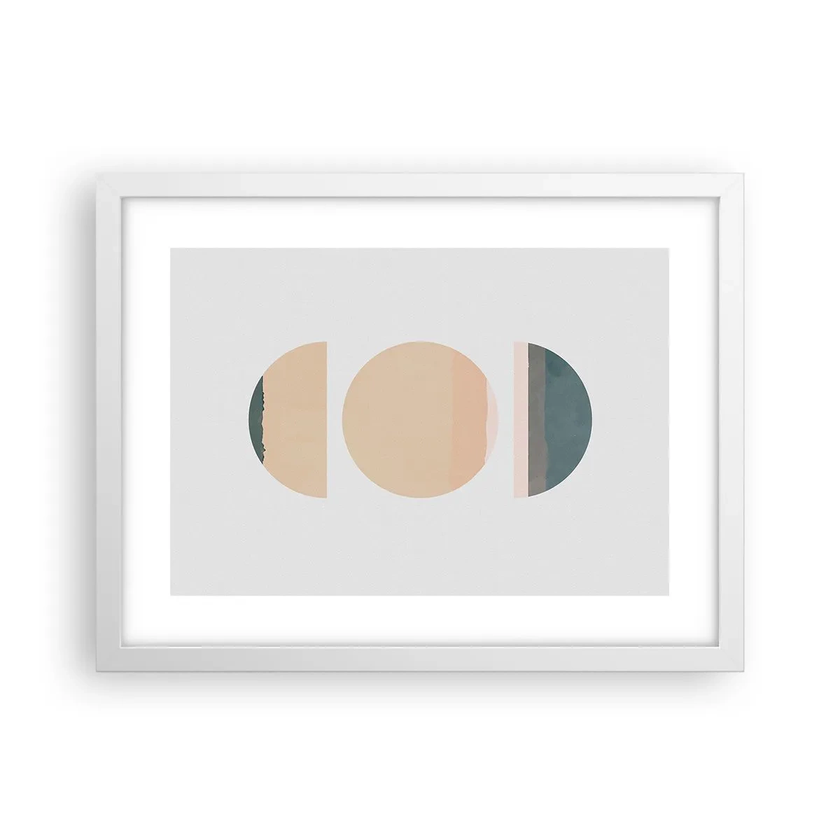 Affisch i vit ram - Hjul efter hjul - 40x30 cm