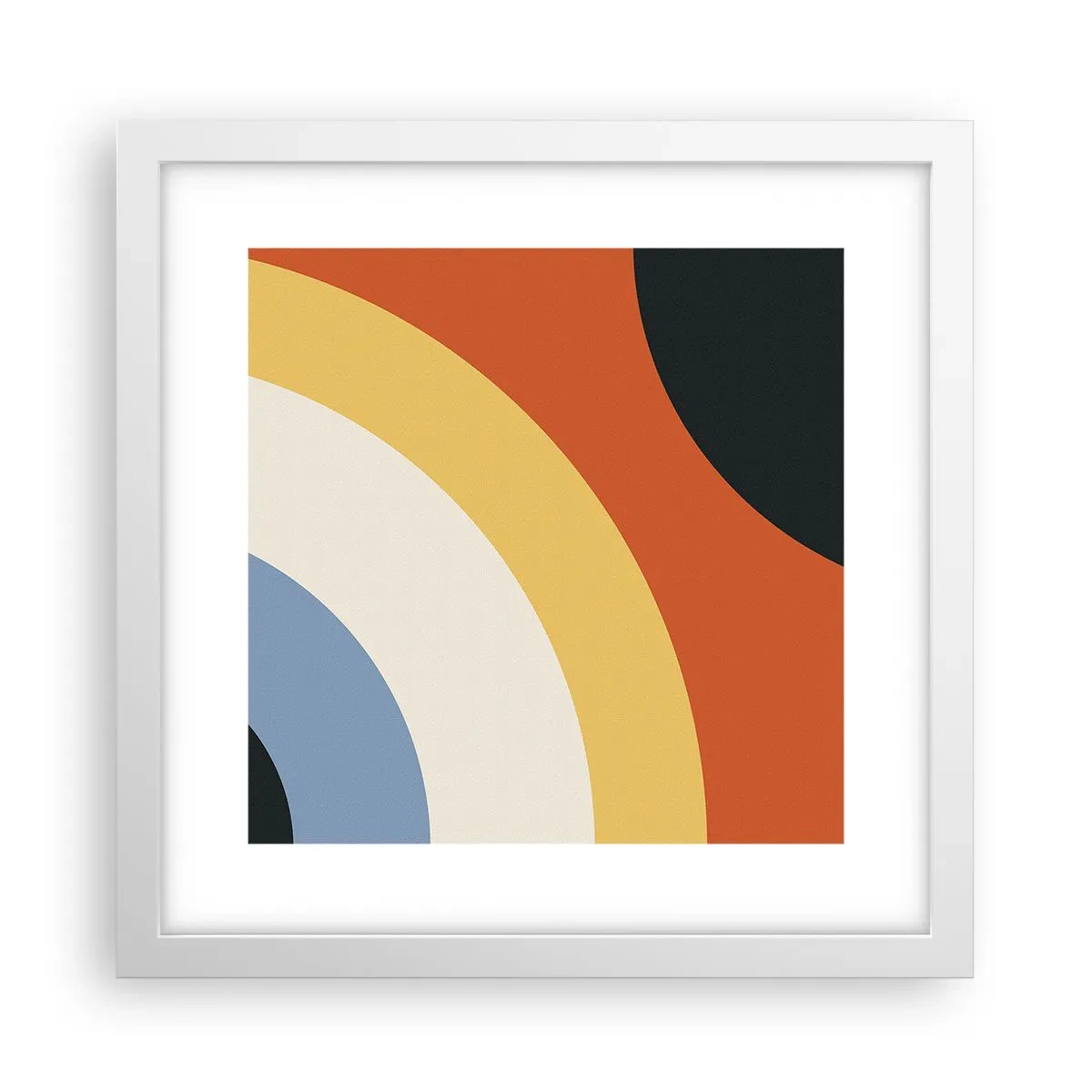 Affisch i vit ram - Mot varandra - 30x30 cm