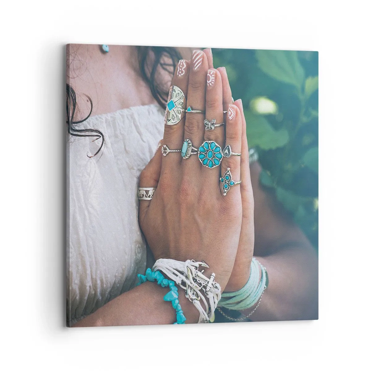 Canvastavla - Bild på duk - Välkommen till existensens centrum - 70x70 cm