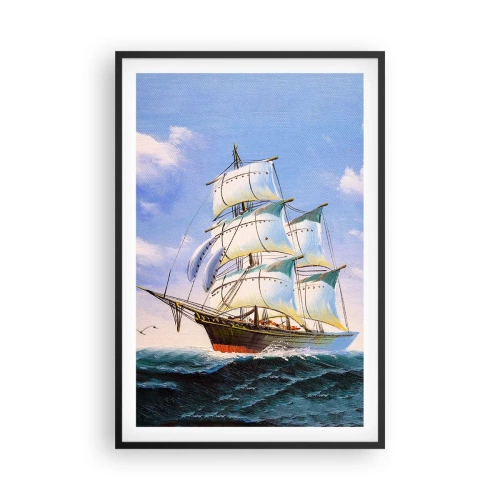 Affisch i svart ram - Stolt med vinden - 61x91 cm