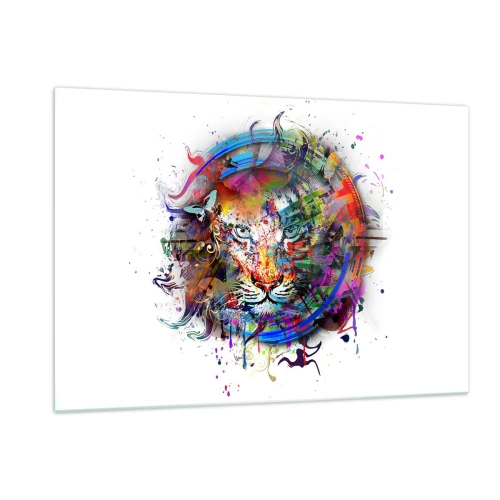 Glastavla - Bild på glas - Lurar bakom regnbågen - 120x80 cm