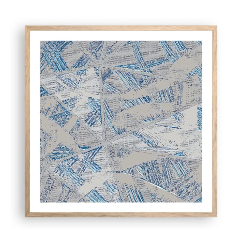 Affisch i ram av ljusek - I en gråblå labyrint - 60x60 cm