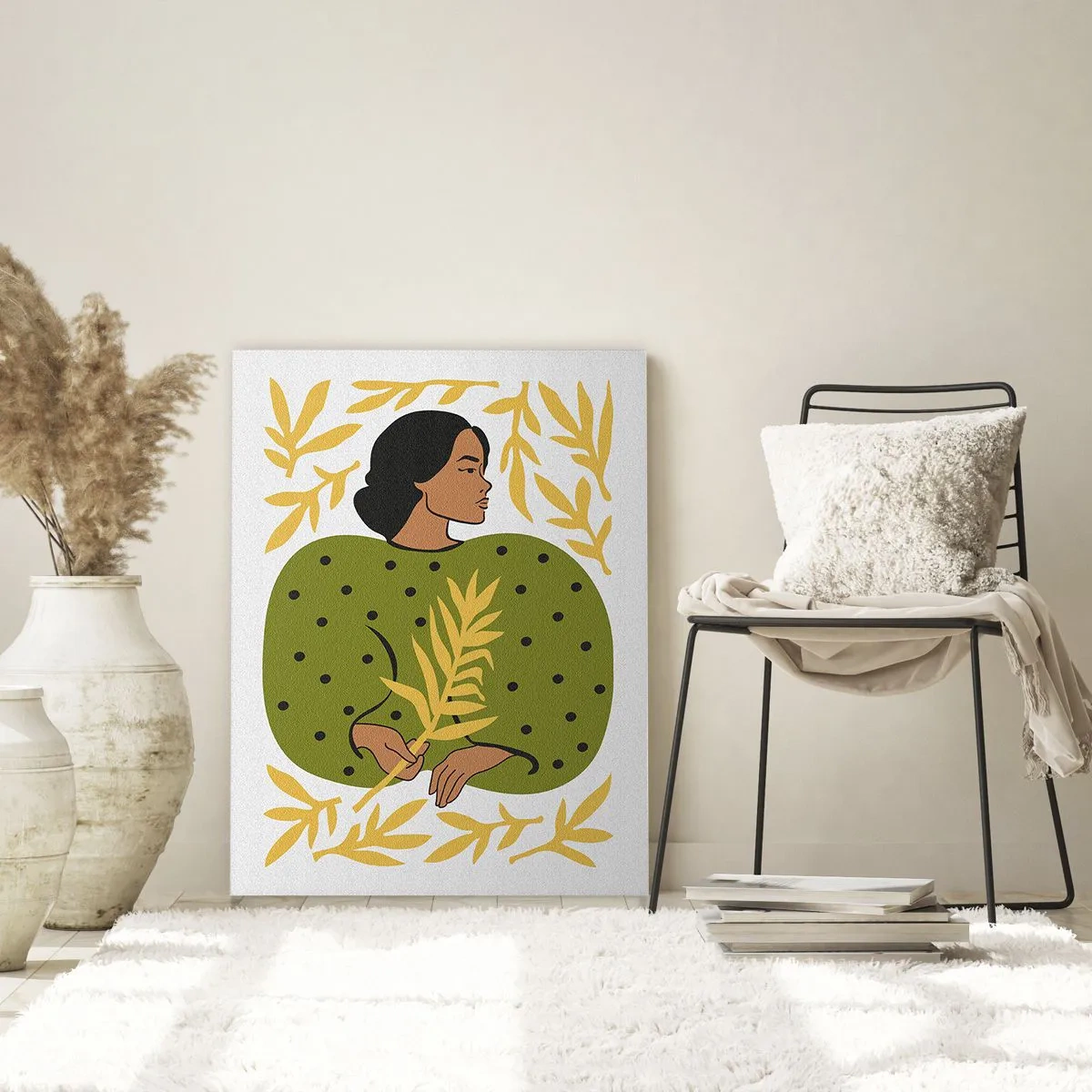 Glastavla - Bild på glas - Hawaiiansk flicka - 50x70 cm