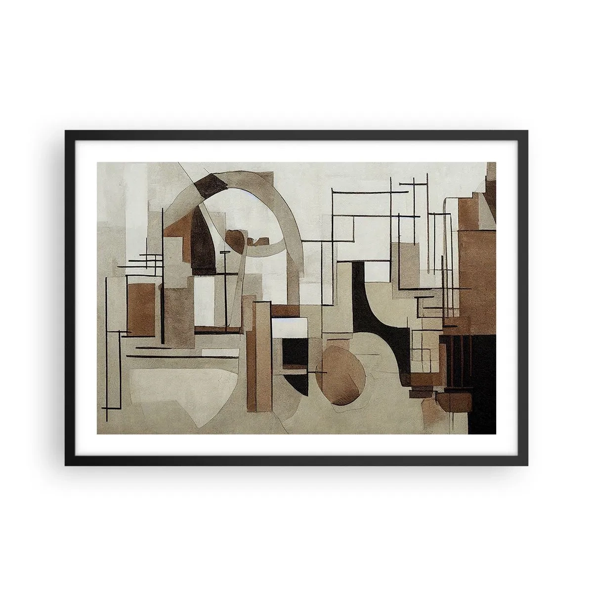 Affisch i svart ram - Stadsbild 2.0 - 70x50 cm