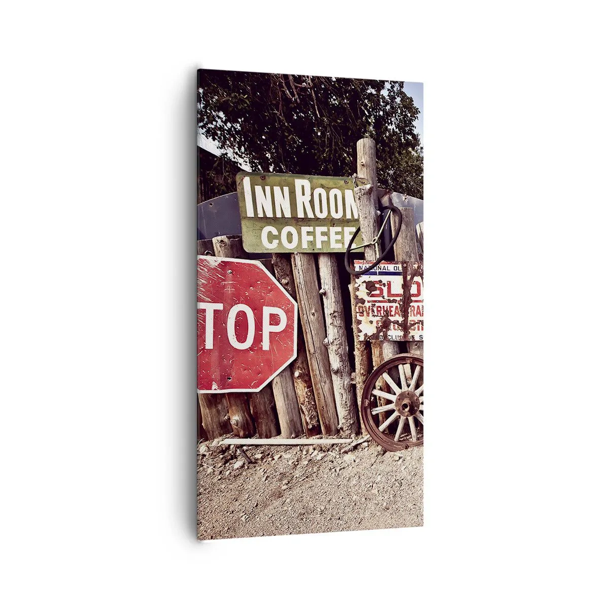 Canvastavla - Bild på duk - Och tiden står stilla - 65x120 cm