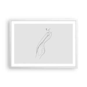 Affisch i vit ram - Bara en utfästelse - 70x50 cm