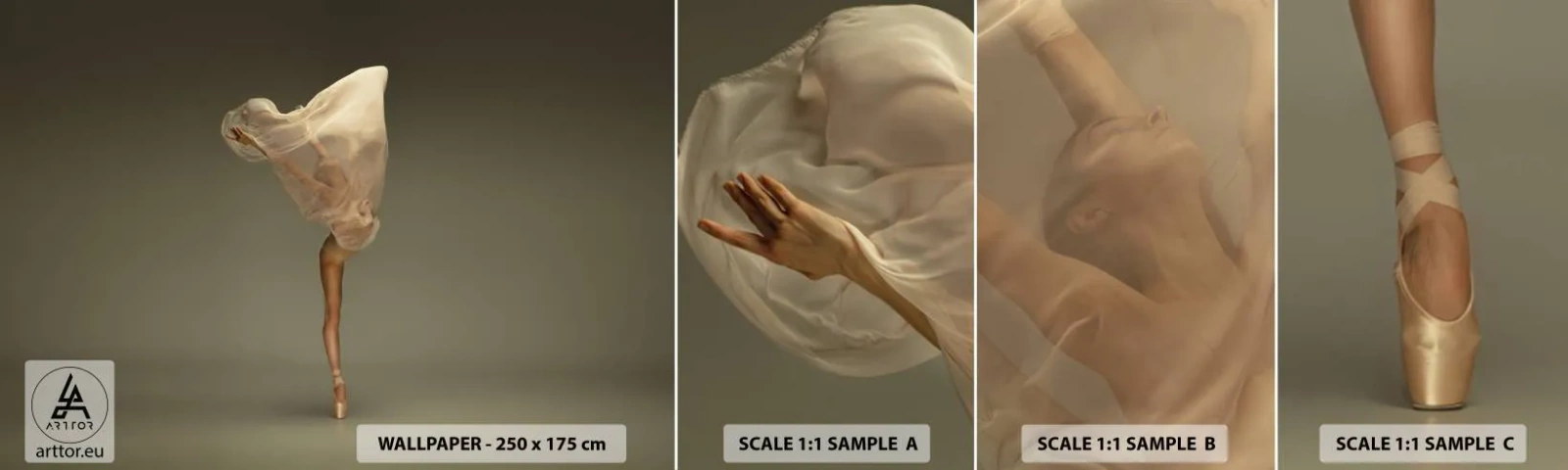 Fototapet Prov Standard Eco - Den lyfter snart - Ballerina, Dansa, Balett - 100x30 cm