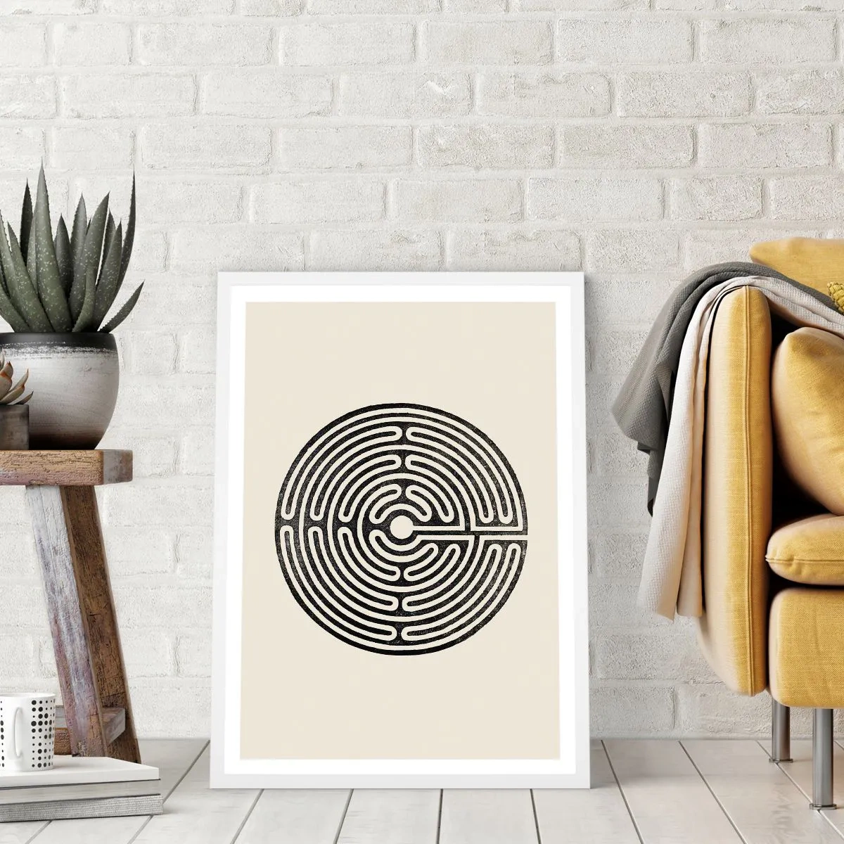 Affisch i vit ram - Mystisk ordning - 70x100 cm