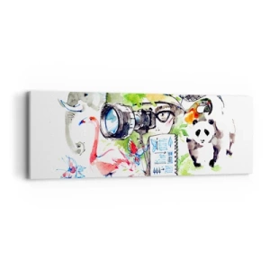 Canvastavla - Bild på duk - I resenärens objektiv - 90x30 cm