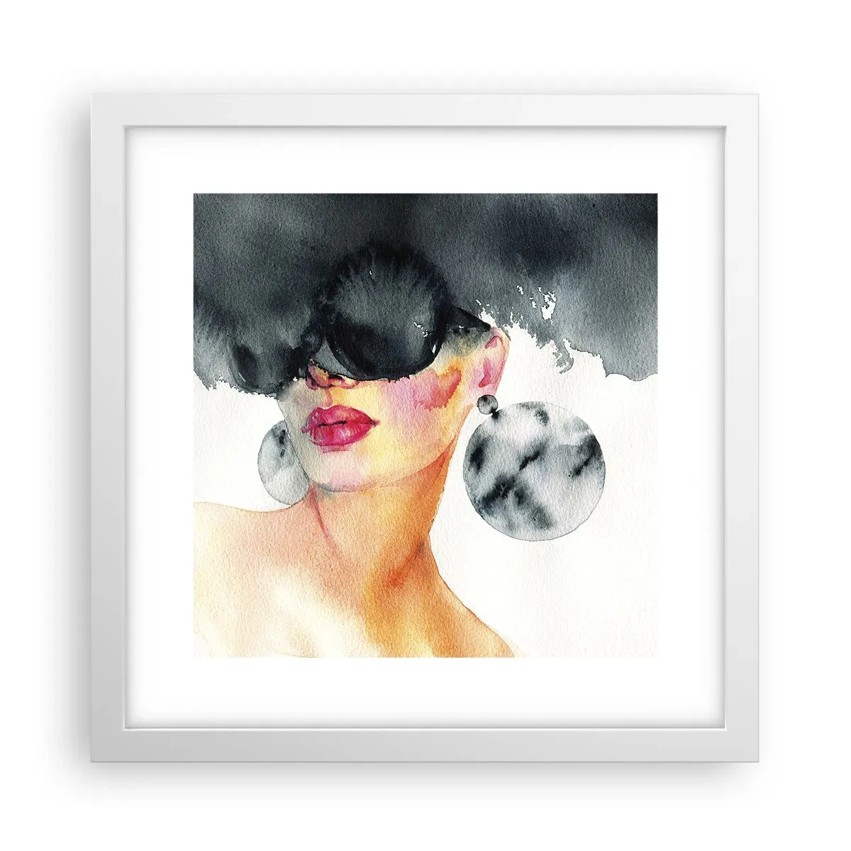 Affisch i vit ram - Elegansens hemlighet - 30x30 cm