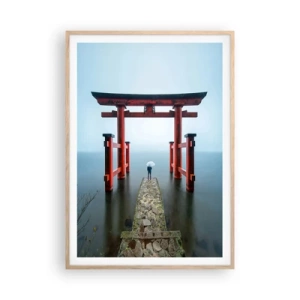 Affisch i ram av ljusek - Japansk begrundan - 70x100 cm