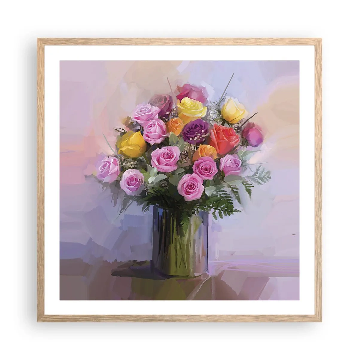 Affisch i ram av ljusek - Stoppad skönhet - 60x60 cm