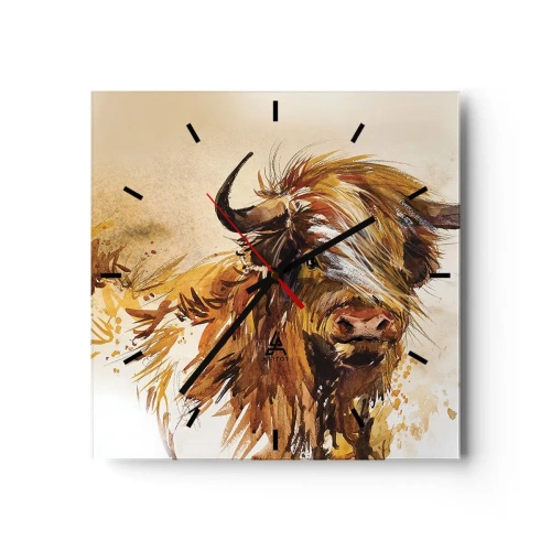 Väggklocka - Klocka på glas - Jägarens dröm - 40x40 cm