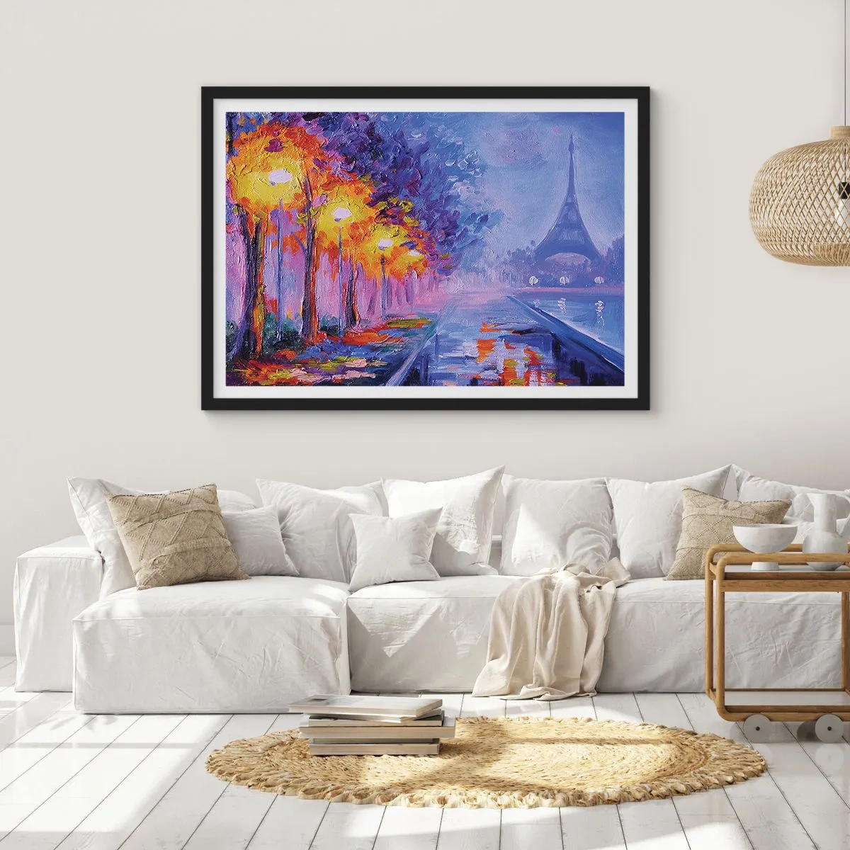 Affisch i svart ram - Drömpromenad - 70x50 cm