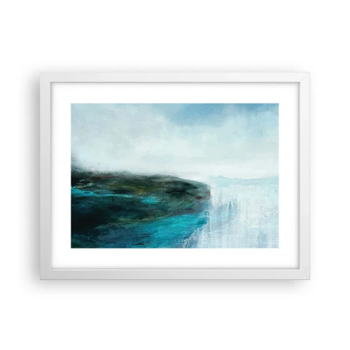 Affisch i vit ram - Marin abstraktion - 40x30 cm