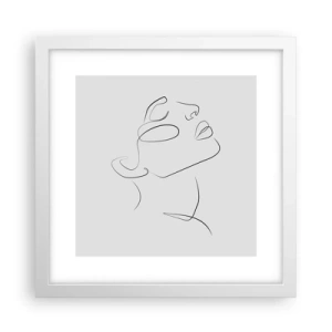 Affisch i vit ram - Drömmens meander - 30x30 cm