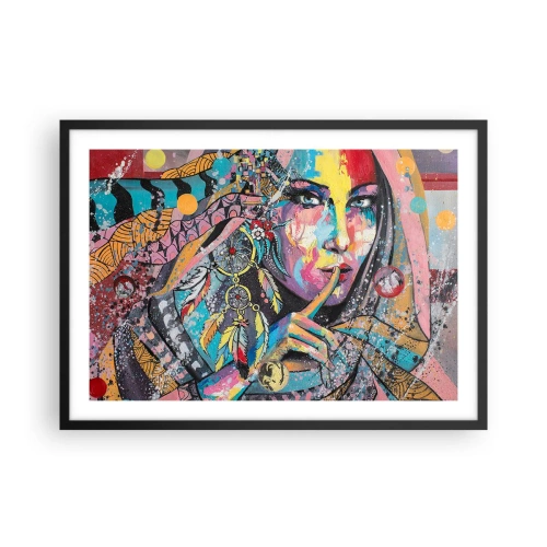 Affisch i svart ram - Var tyst tills du förstår - 70x50 cm