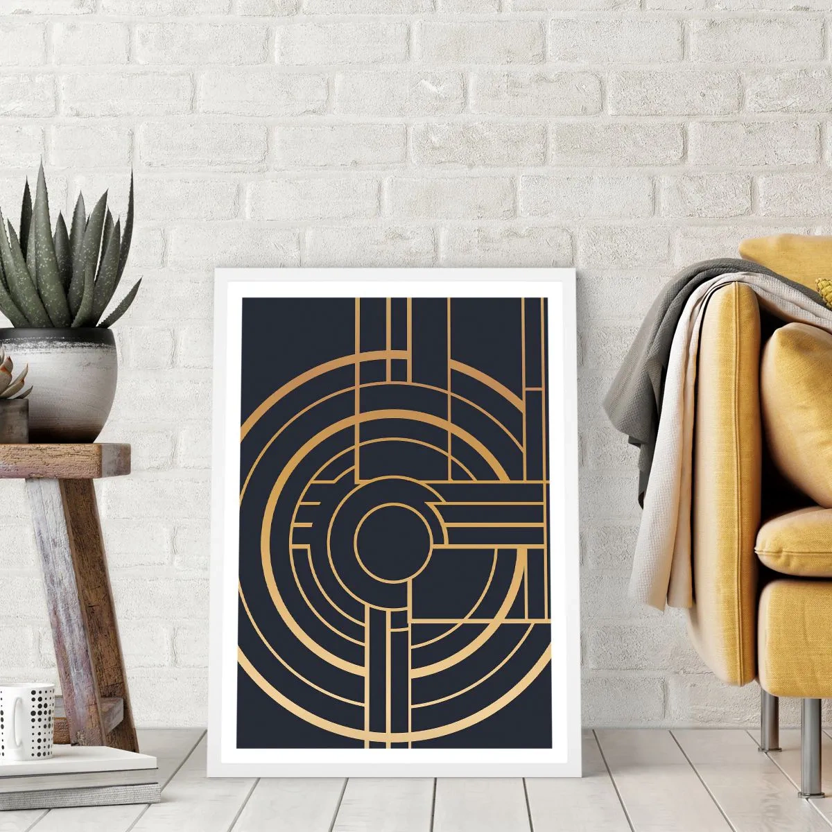 Affisch i vit ram - Sakernas gång - 70x100 cm