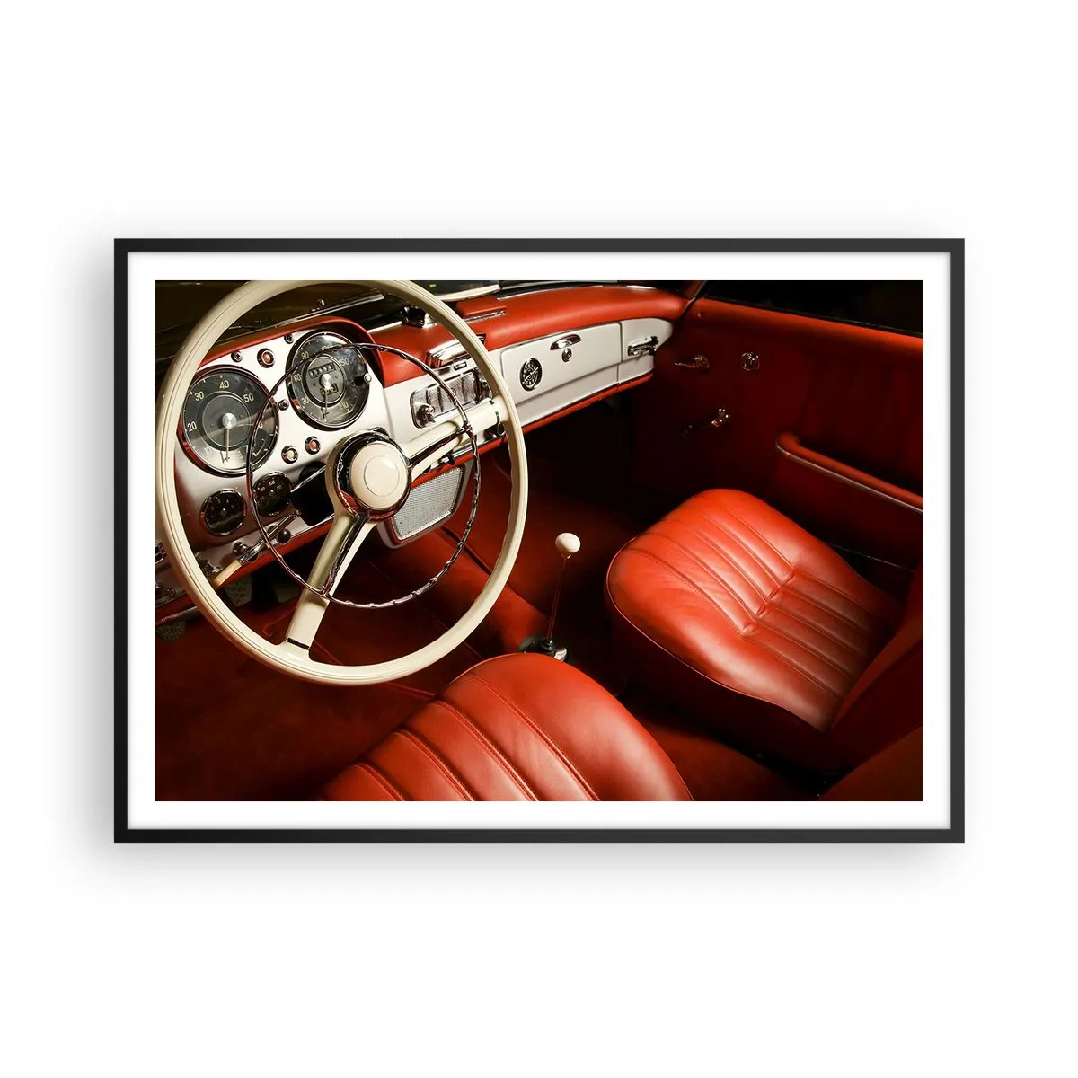 Affisch i svart ram - Lyx i vintage stil - 100x70 cm