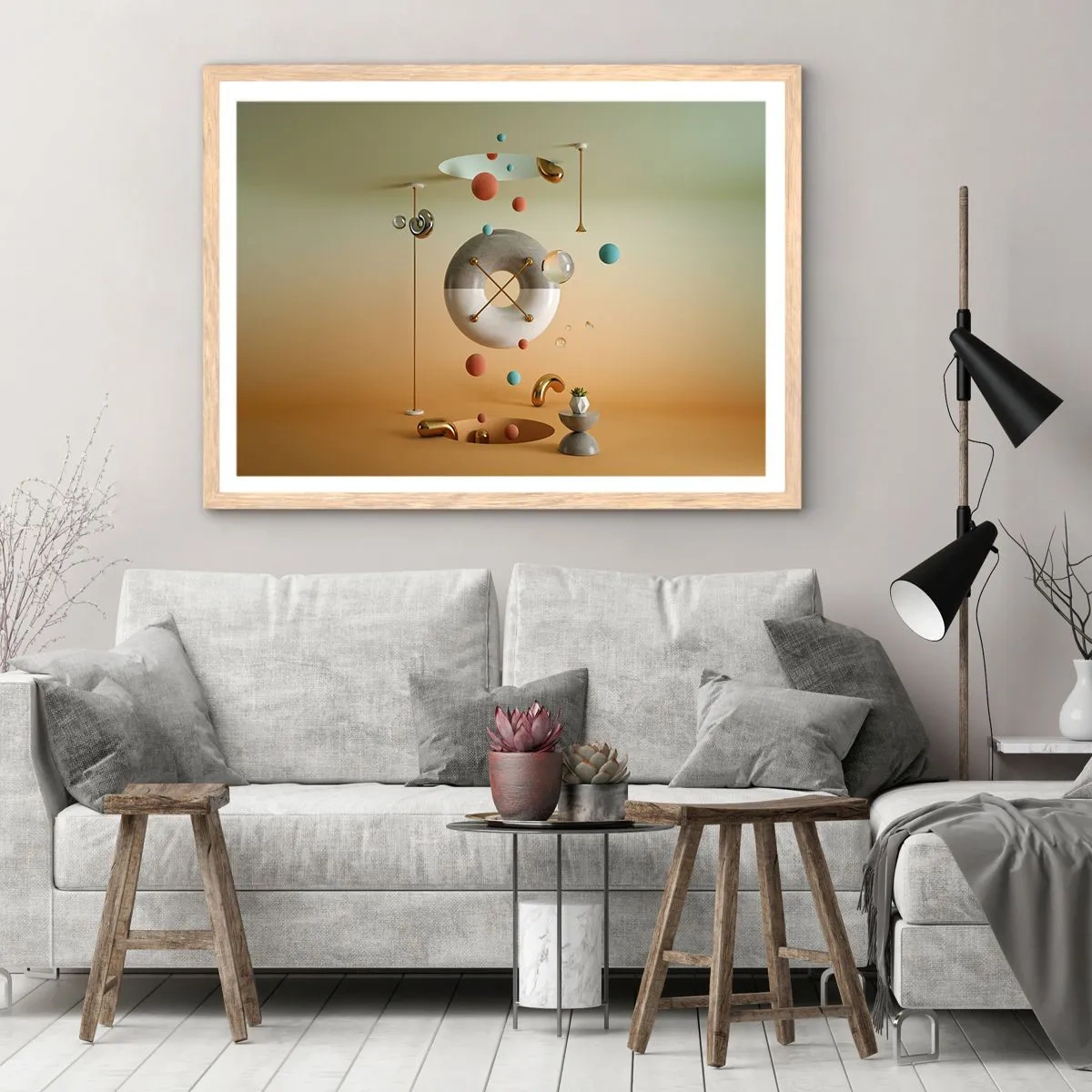 Affisch i ram av ljusek - Vad som helst kan hända - 100x70 cm